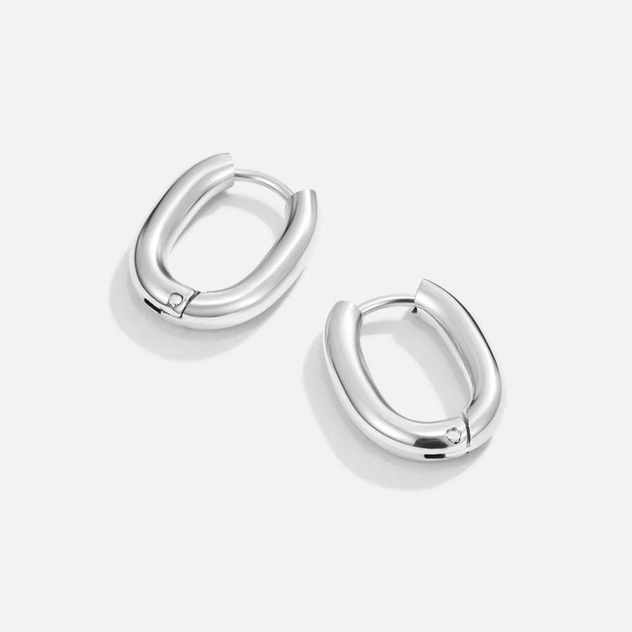 Stainless Steel 18K Gold-Plated Mini O-Ring Earrings