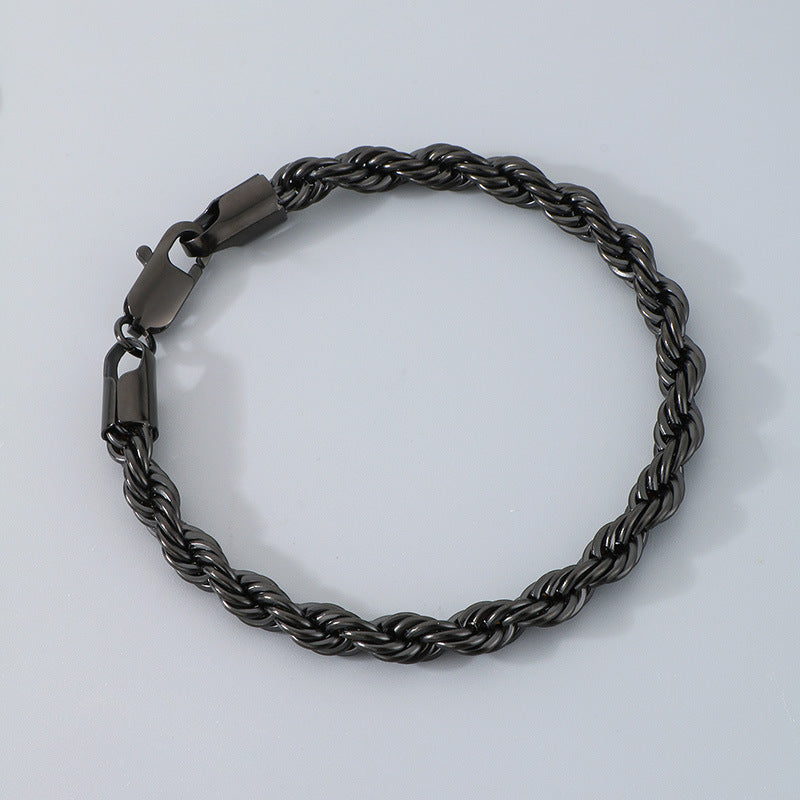 Hip-hop Trendy Braided Chain Couple Bracelet Accessory