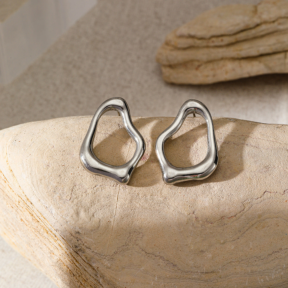 High-grade Stainless Steel 18K Gold Earrings