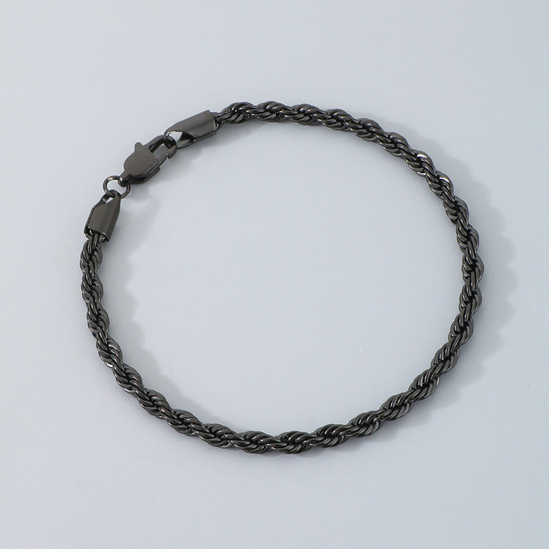 Hip-hop Trendy Braided Chain Couple Bracelet Accessory