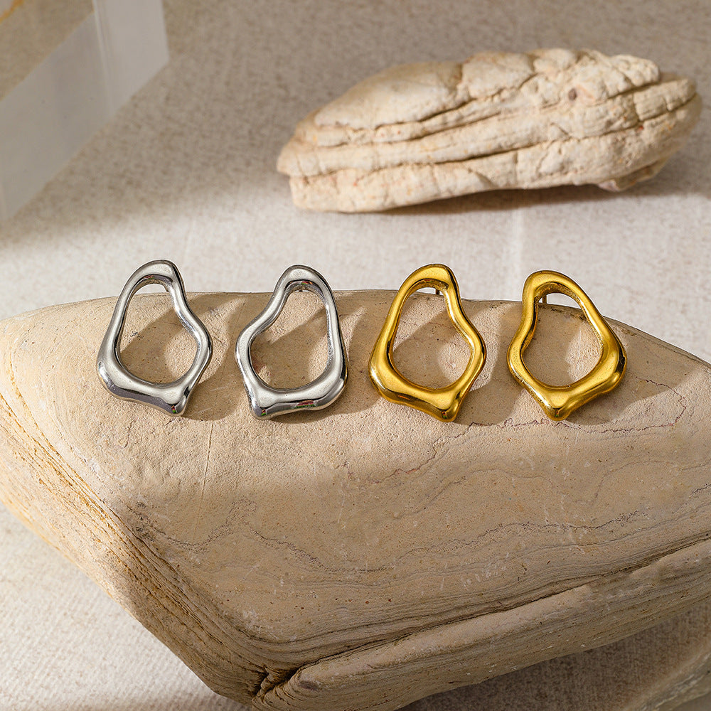 High-grade Stainless Steel 18K Gold Earrings