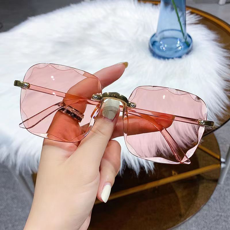 Rimless Square Sunglasses For Women