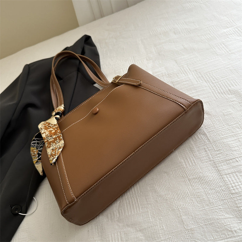 Womens Simple Casual High-Capacity Shoulder Bag