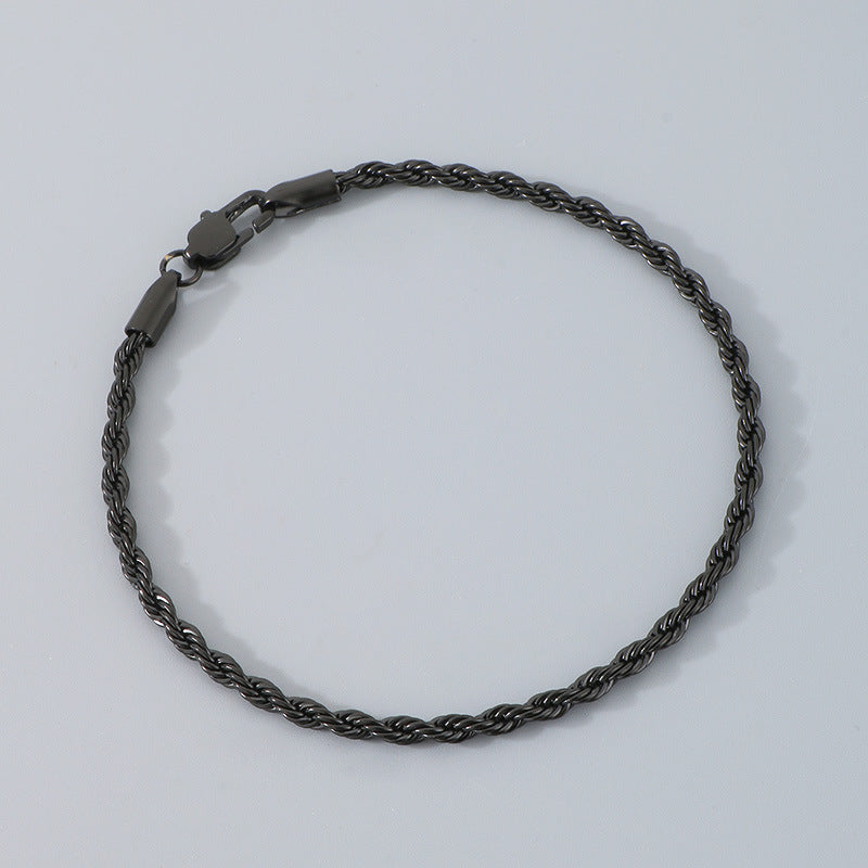 Hip-hop Trendy Braided Chain Couple Bracelet Accessory