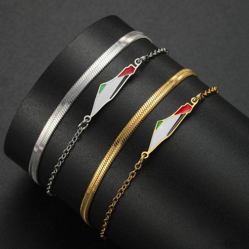 Metal Stainless Steel Double-layered Bracelet
