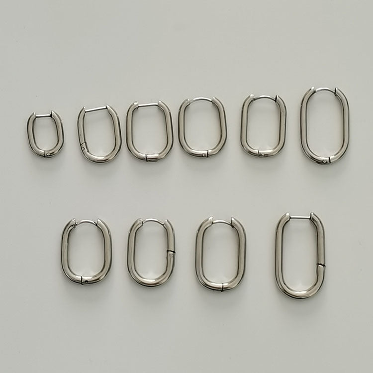 Square Titanium Steel 18k Gold-Plated Quadrilateral Minimalist Stud Earrings