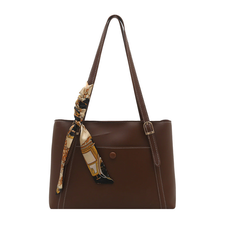 Womens Simple Casual High-Capacity Shoulder Bag