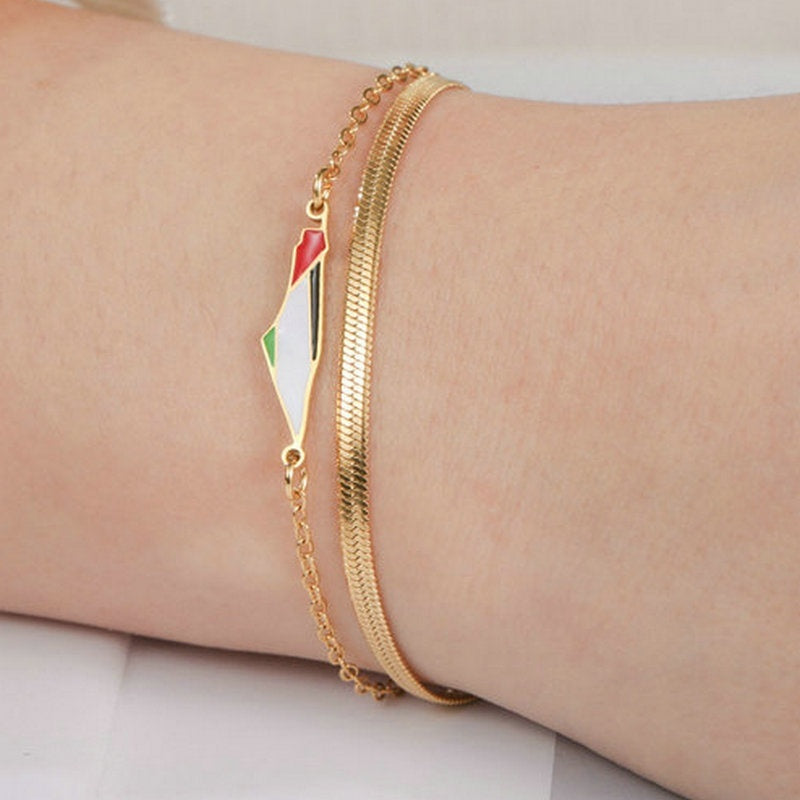 Metal Stainless Steel Double-layered Bracelet