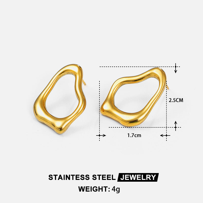 High-grade Stainless Steel 18K Gold Earrings